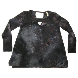 Black Tie Dye MTS Top - Size Small